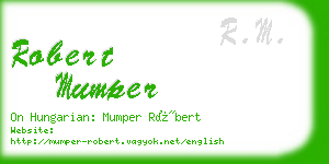 robert mumper business card